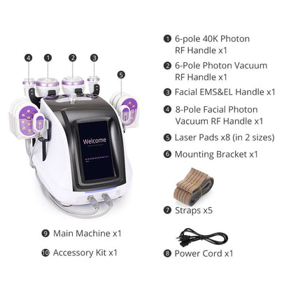 Shape Tactics 6-in-1 30K Cavitation Vacuum Lipo RF - Renee Lane Company