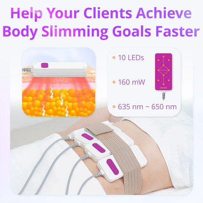 Shape Tactics Advanced 8 Pad 160mW LED Laser Lipo Therapy - Renee Lane Company