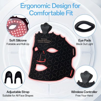 Shape Tactics Cordless 7-Color LED Light Therapy Facial Mask - Renee Lane Company