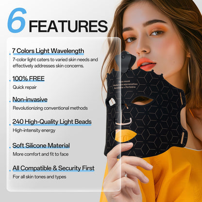 Shape Tactics Cordless 7-Color LED Light Therapy Facial Mask - Renee Lane Company