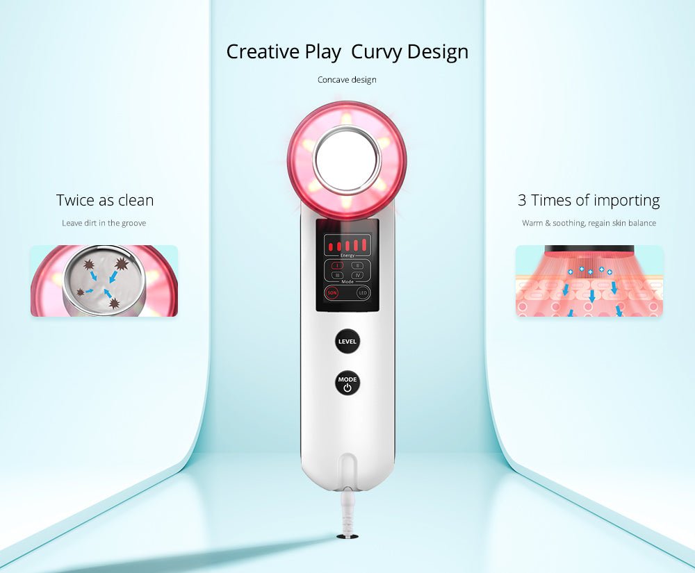 Shape Tactics Handheld Photon Ultrasonic Facial Cleanser - Renee Lane Company