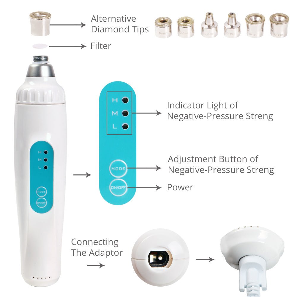 Shape Tactics Portable Diamond Microdermabrasion Facial Device - Renee Lane Company