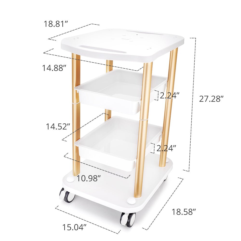 Shape Tactics Rolling Beauty Trolley for Salon and Spa - Renee Lane Company