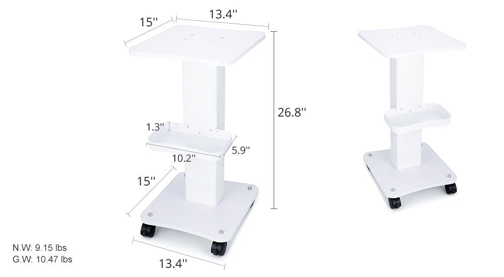 Shape Tactics Rolling Trolley Cart: Storage Equipment and Machine Organizer Stand - Renee Lane Company