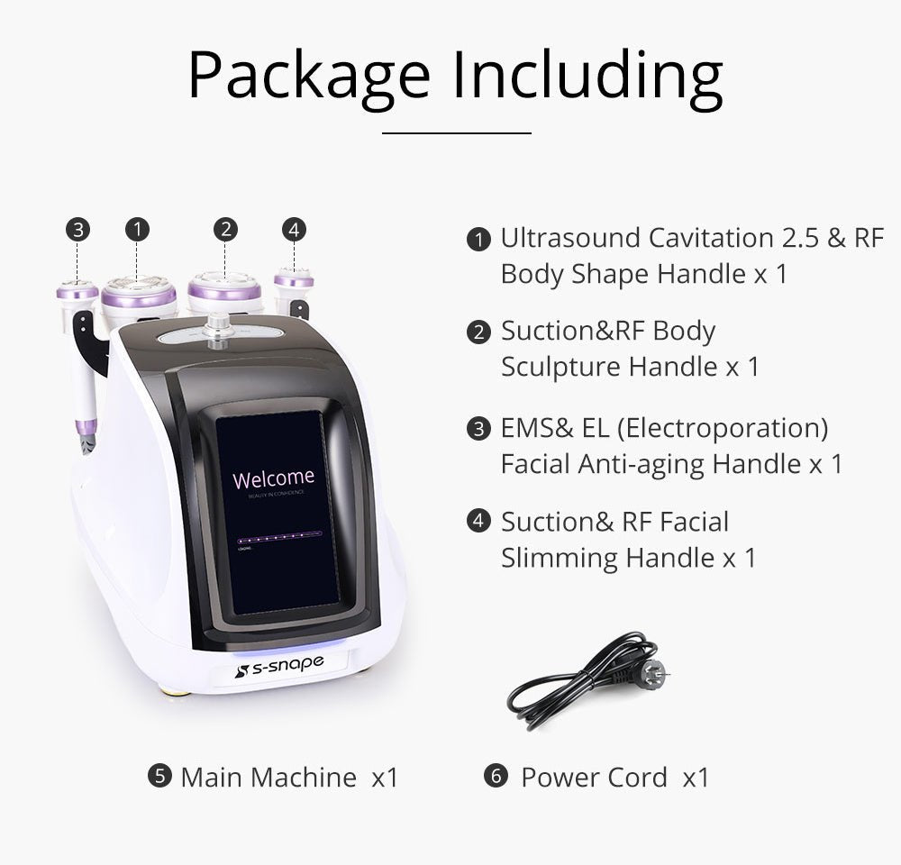 Shape Tactics S-Shape 30K Ultrasonic Cavitation & RF Vacuum Therapy System - Renee Lane Company