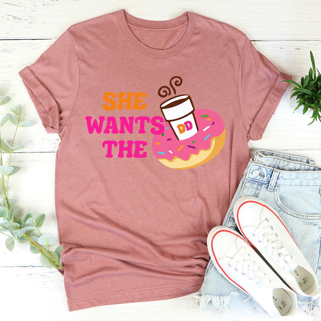 She Wants Donuts T-Shirt - Renee Lane Company