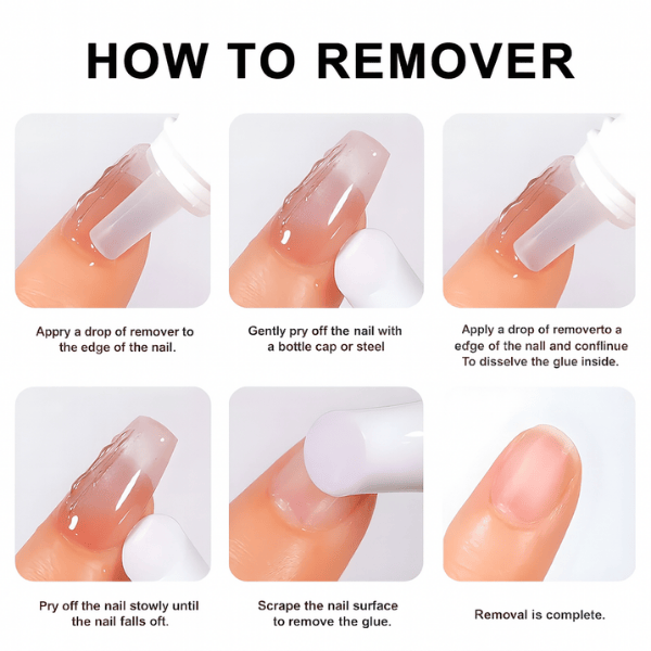 SheSlay Nail Glue Remover 10ml – Quick & Easy Removal for Fake Nails, Acrylics, Press-Ons & Rhinestones - Renee Lane Company