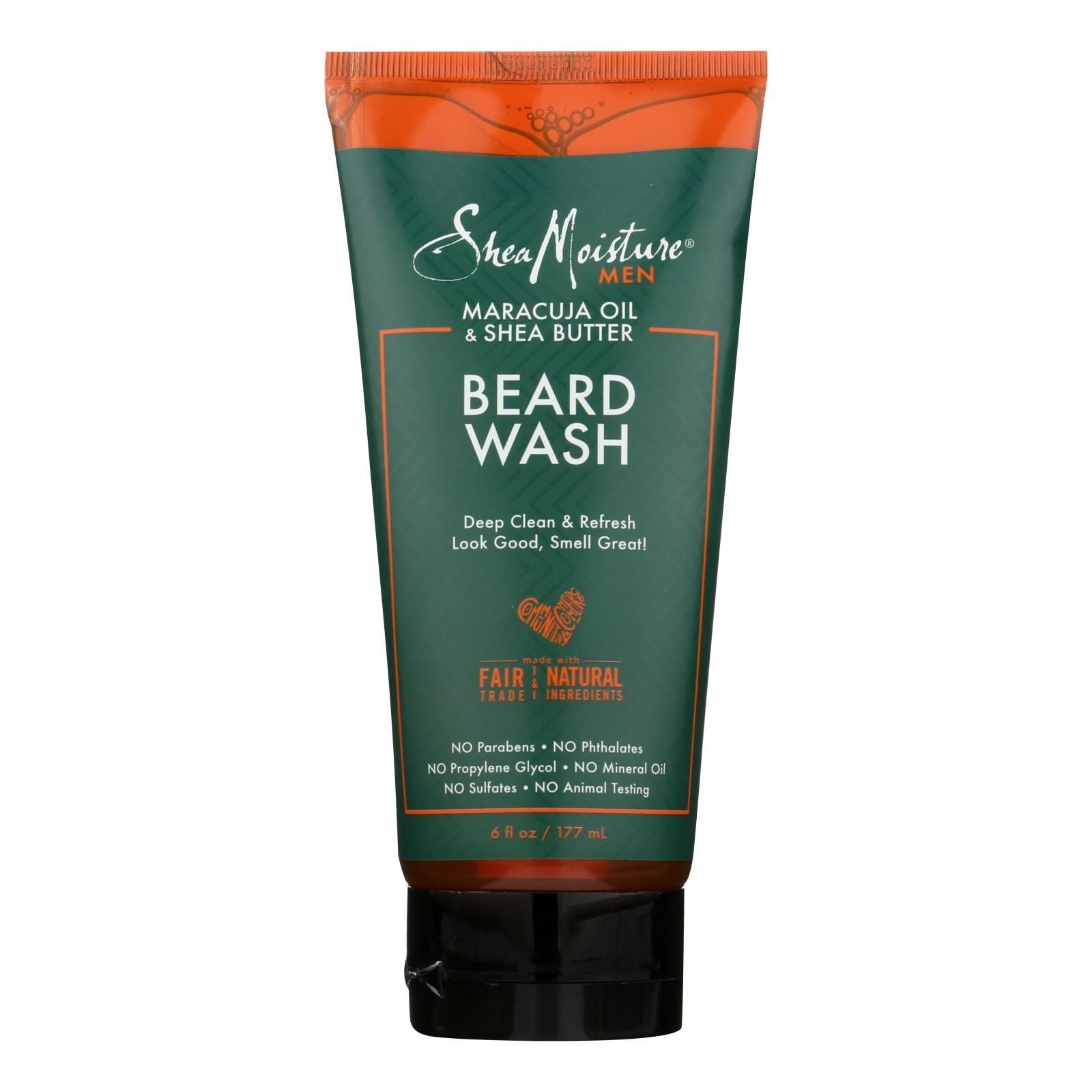 Shea Moisture - Beard Wash Maracuja&shea - 1 Each - 6 Oz - Renee Lane Company