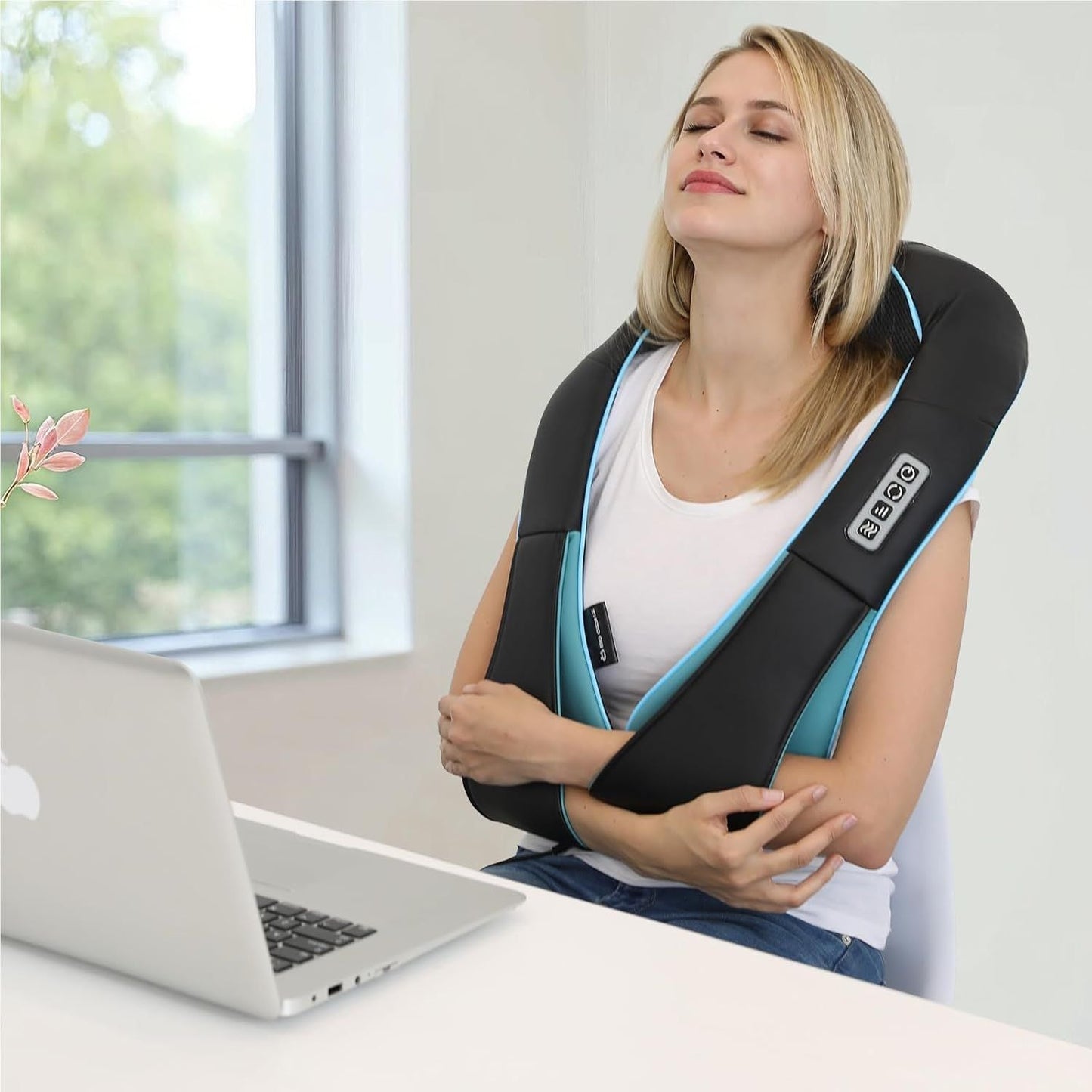 Shiatsu Neck Massager for Pain Relief – Deep Kneading Back Shoulder Massage with Heat – Ideal for Valentine's Day, Christmas, Mother's Day, Father's Day, Gifts for Men Women Mom Dad Her Him - Renee Lane Company