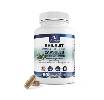 Shilajit Complete Blend - Energy and Endurance - Pure Shilajit Extract - 60 Capsules - Renee Lane Company