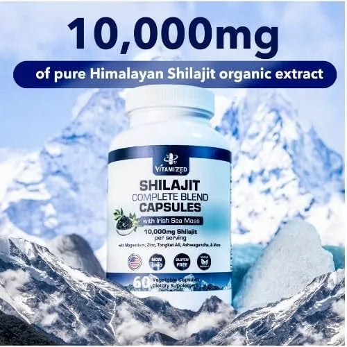 Shilajit Complete Blend - Energy and Endurance - Pure Shilajit Extract - 60 Capsules - Renee Lane Company