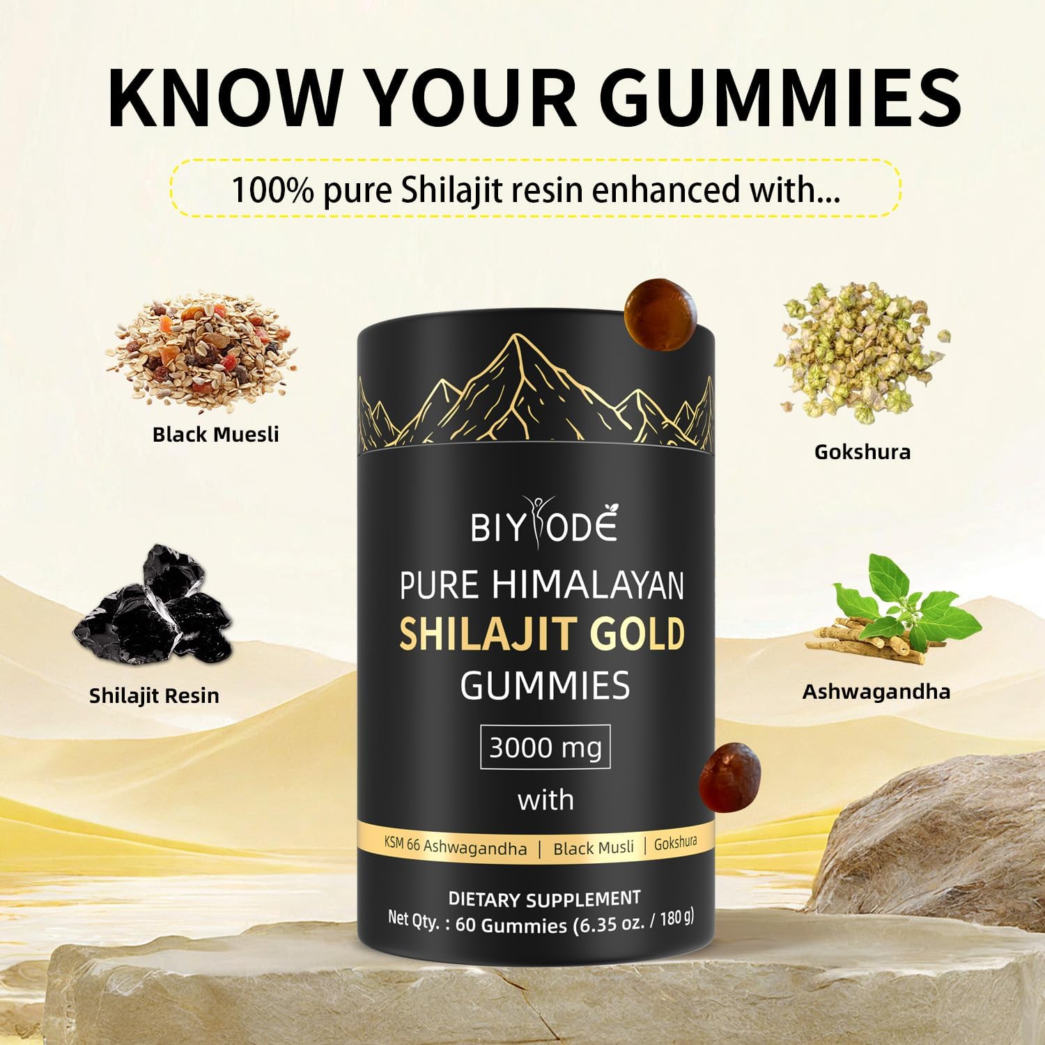 Shilajit Gummies: Pure Shilajit Himalayan - Renee Lane Company