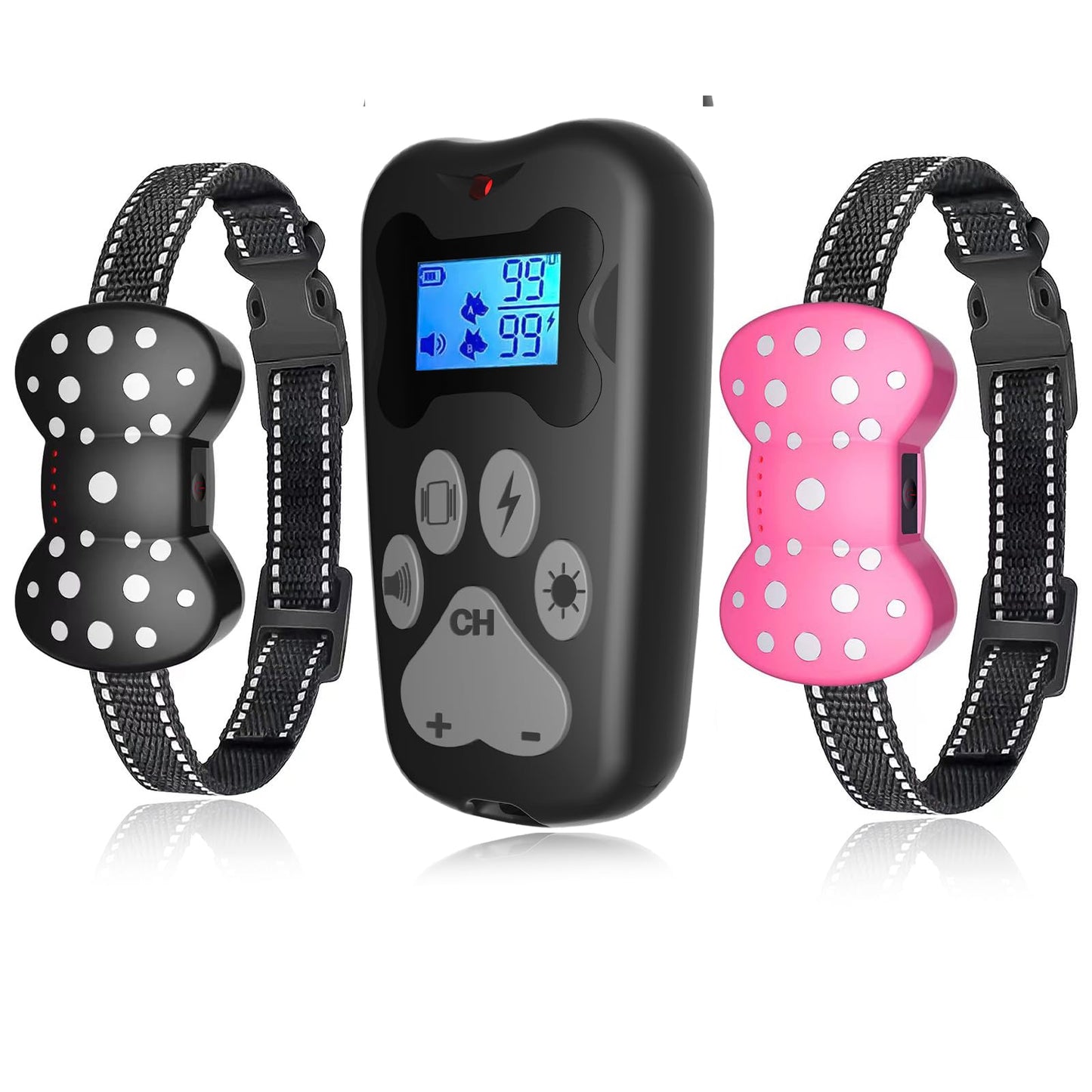 Shock Collar for 2 Dogs Rechargeable Electric Dog Training Collar 3000Ft Remote Range Dog Training Collar with Beep Vibration and Shock for Small Medium Large Dogs - Renee Lane Company