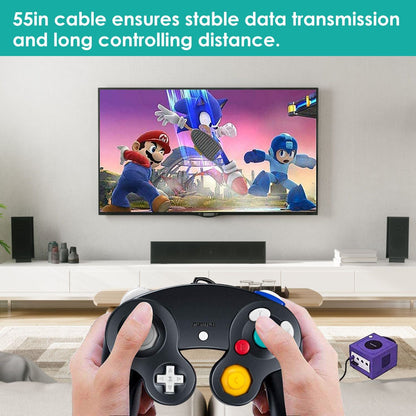 Shock Wired Game Controller Gamepad Compatible with Nintendo Wii Gamecube - Renee Lane Company