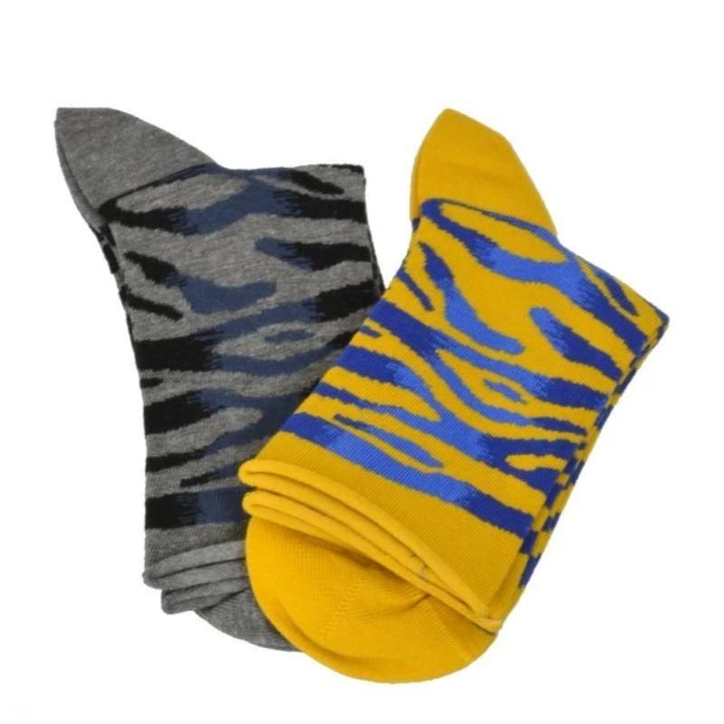 Sierra Socks Zebra Pattern Hi Anklet Casual Cotton Women's 2 Pair Pack - Renee Lane Company