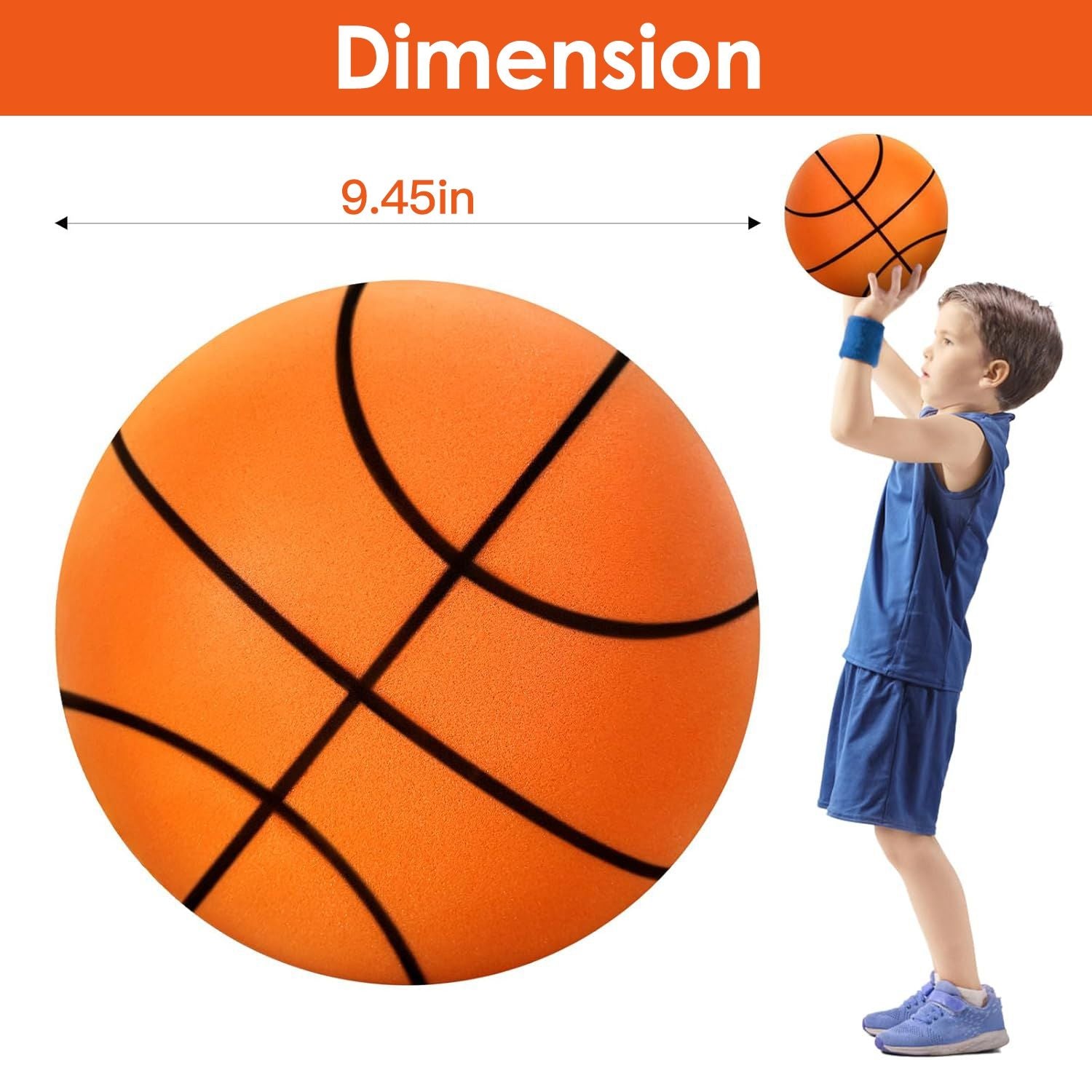 Silent Basketball Foam Bouncing Silent Basketball Uncoated High Density Foam Ball Indoor Low Noise Training Ball - Renee Lane Company