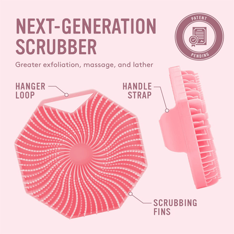 Silicone Body Brush For Showering, Exfoliating Body Scrubber For Sensitive Skin, Eco Friendly Shower Scrubber For Body, Ideal For Men And Women - Renee Lane Company
