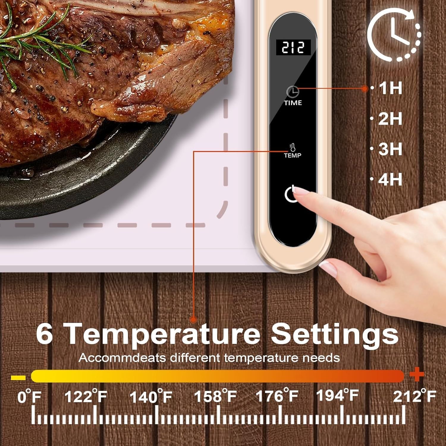 Silicone Electric Roll Up Heating Tray Food Warmers Mat Portable Hot Plates to Keep Food Warm - Renee Lane Company