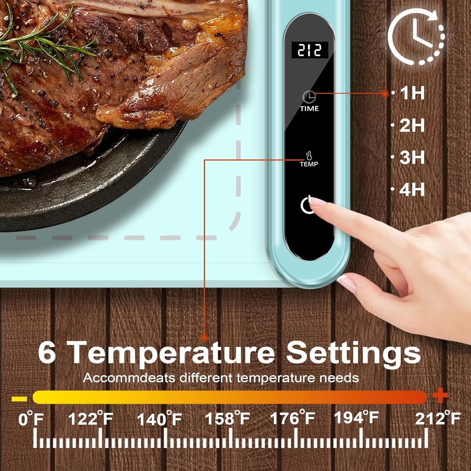 Silicone Electric Roll Up Heating Tray Food Warmers Mat Portable Hot Plates to Keep Food Warm - Renee Lane Company