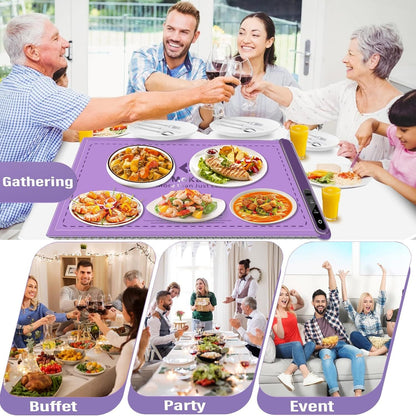 Silicone Electric Roll Up Heating Tray Food Warmers Mat Portable Hot Plates to Keep Food Warm - Renee Lane Company