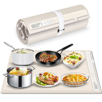 Silicone Electric Roll Up Heating Tray Food Warmers Mat Portable Hot Plates to Keep Food Warm - Renee Lane Company