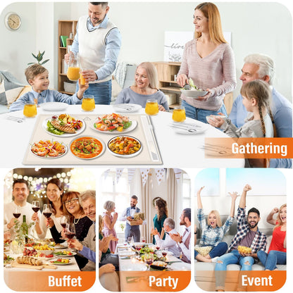 Silicone Electric Roll Up Heating Tray Food Warmers Mat Portable Hot Plates to Keep Food Warm - Renee Lane Company