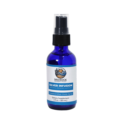 3RDRock Essentials silver infusion chelated silver oxide spray bottle, 2 oz