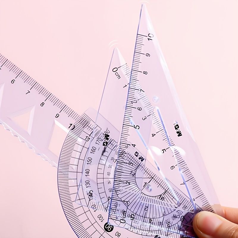 Simple And Multifunctional Drawing Learning Rulers Set Of 4pcs - Renee Lane Company