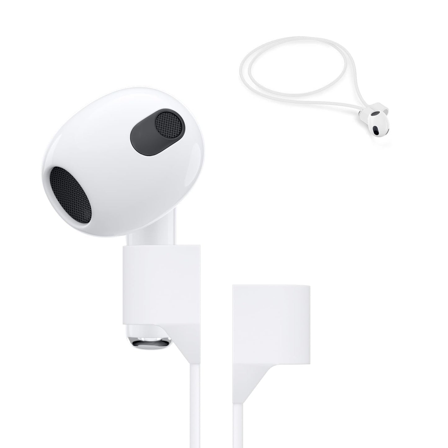 Single Replacement Right Earbud for AirPod 3rd Gen Only Compatible with AirPods 3rd Generation Mode A2565 Left Ear Side Wireless Earbud with a Complimentary Magnetic Lanyard - R Side - Renee Lane Company