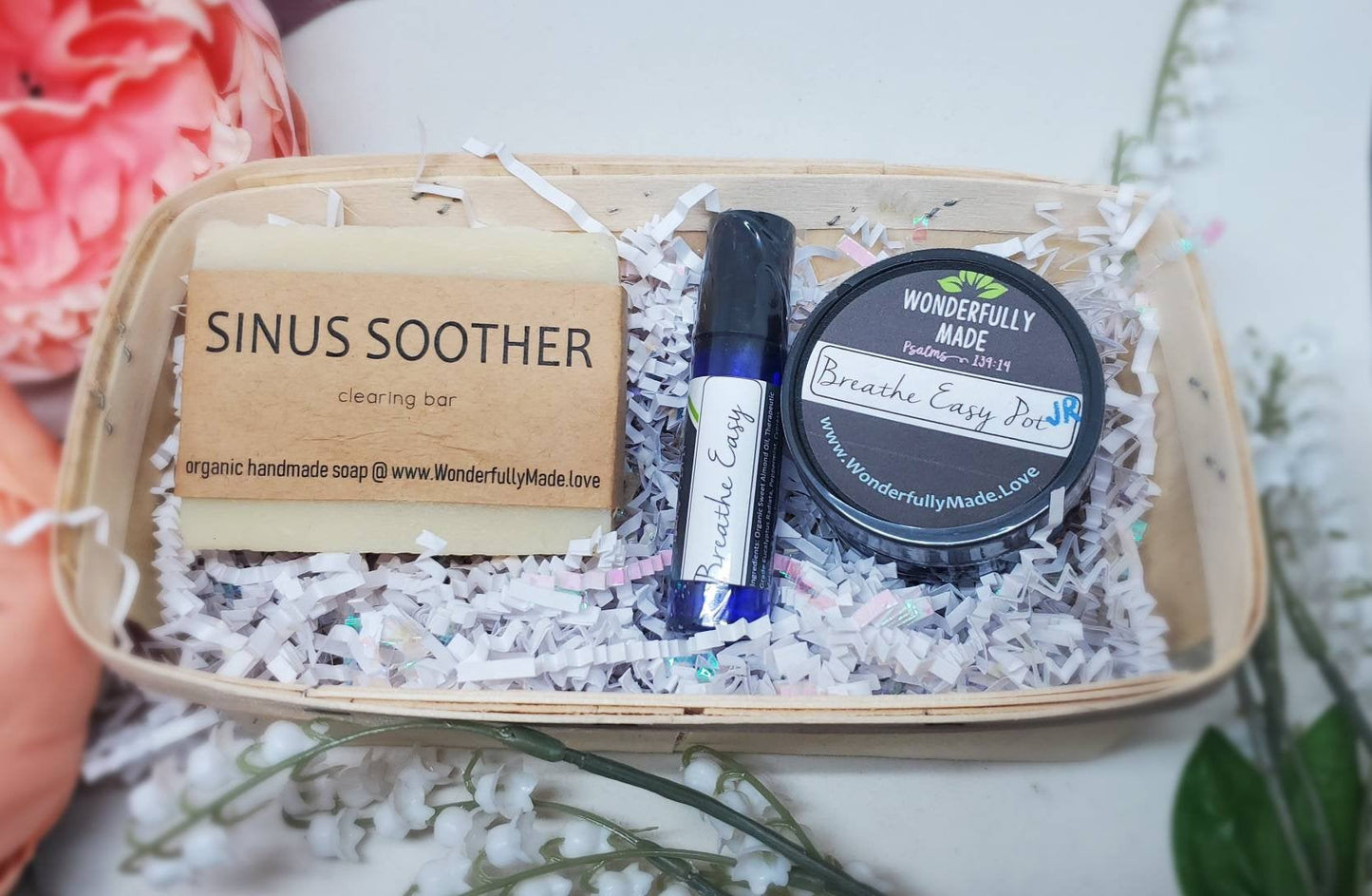 Sinus Help Care Package | Gift Bundle | Vapor Rub | Breathe Easy Natural Sinus Relief | Sinus Soother Handmade Soap | Organic Man woman Gift - Renee Lane Company