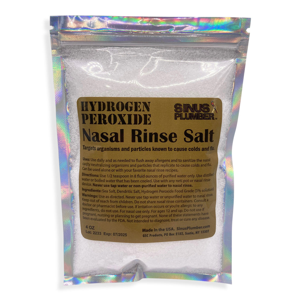 Sinus Plumber Hydrogen Peroxide Nasal Rinse Salt | Allergy & Cold Support - Renee Lane Company