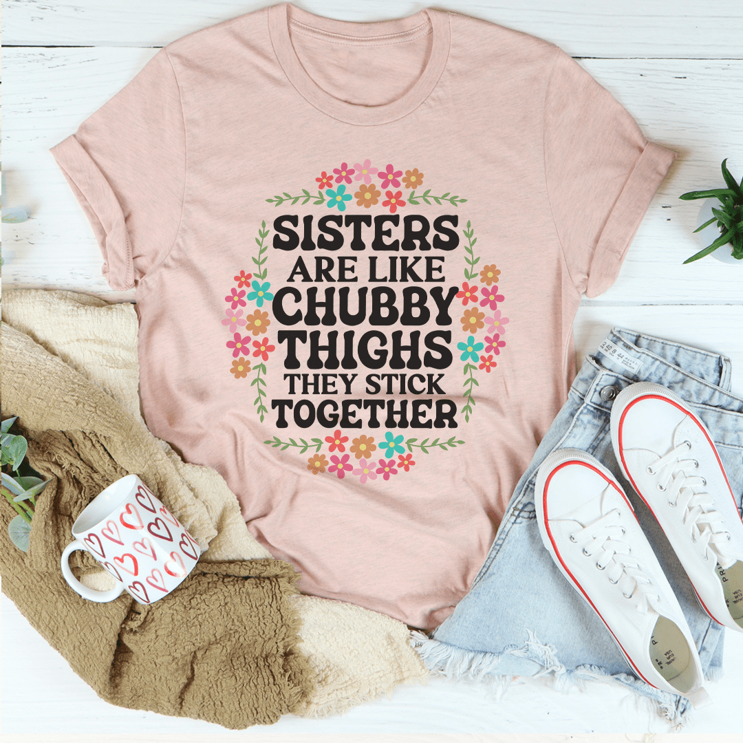 Sisters Are Like Chubby Thighs They Stick Together T-Shirt - Renee Lane Company