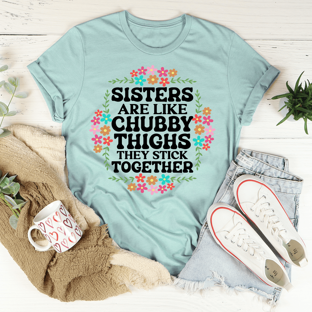 Sisters Are Like Chubby Thighs They Stick Together T-Shirt - Renee Lane Company