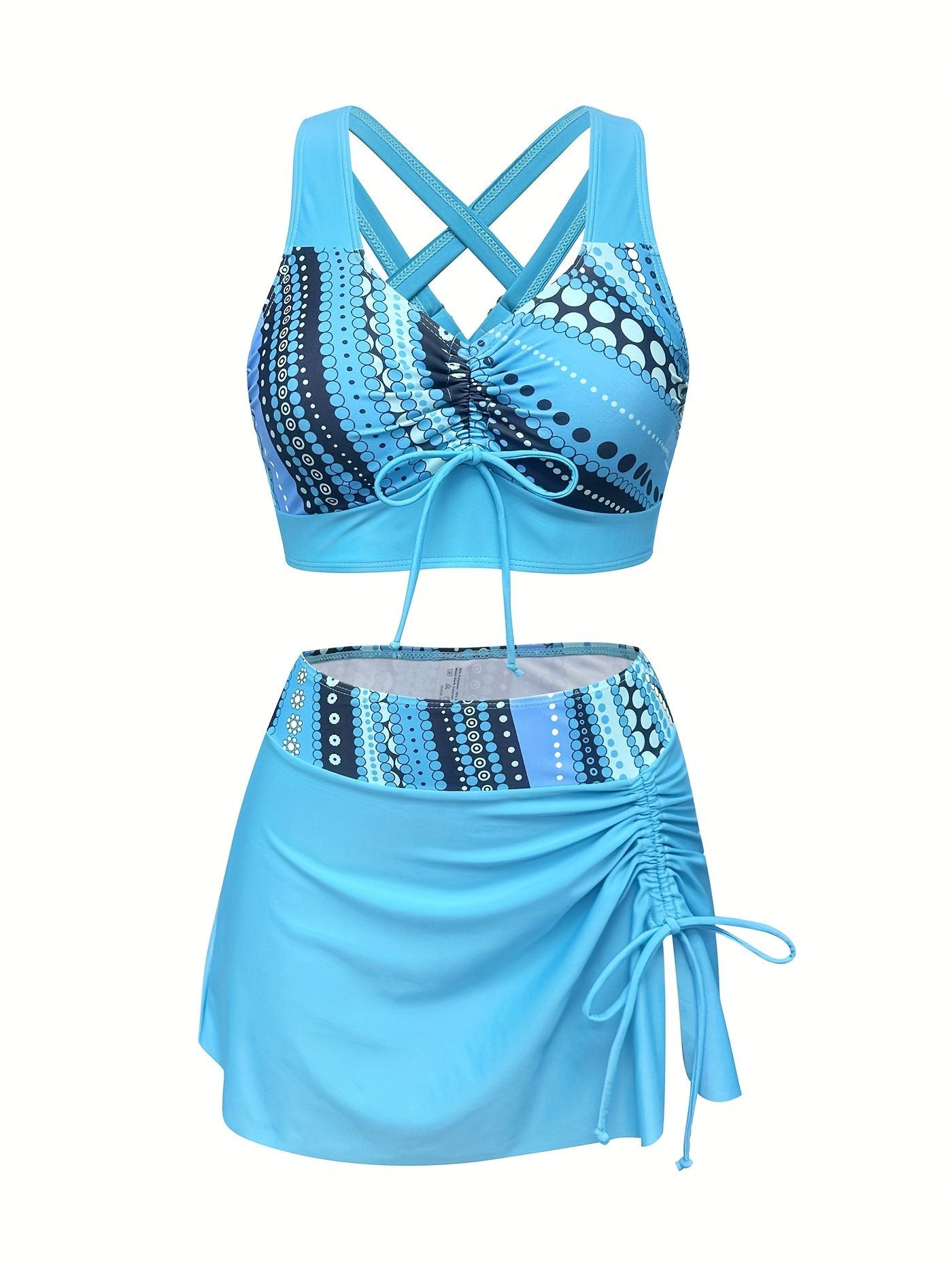 Sky blue two-piece swimsuit - Renee Lane Company