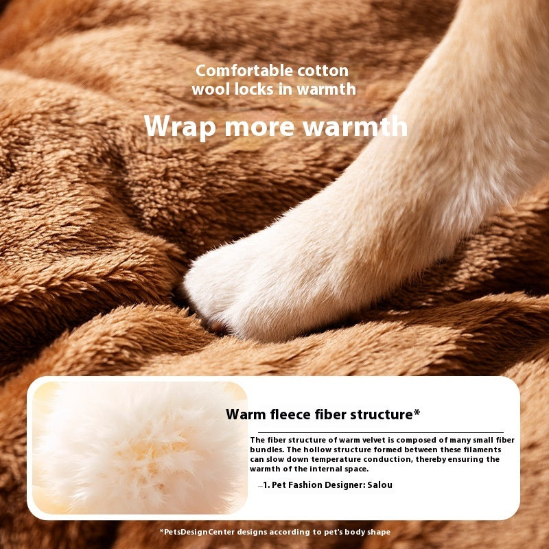 Small Dog Three-dimensional Bear Curved Room Kennel Removable Nest Warm Enclosed Cave Sofa Pets Supplies - Renee Lane Company