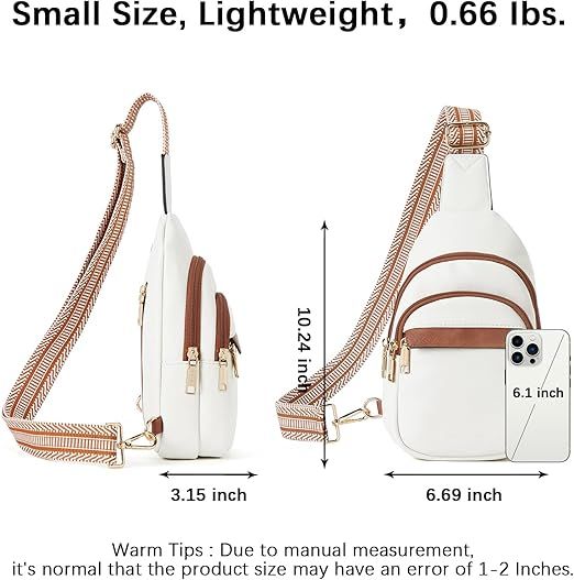 Small Sling Bag for Women Leather Crossbody Bags Fanny Pack Chest Bag for Travel - Renee Lane Company