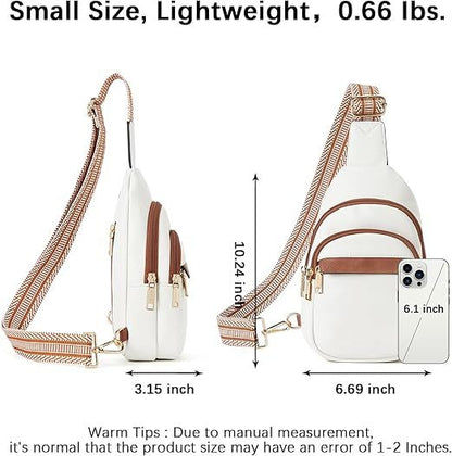 Small Sling Bag for Women Leather Crossbody Bags Fanny Pack Chest Bag for Travel - Renee Lane Company