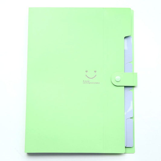 Smile 2pcs File Folder Plastic A4 Document Bags Material Folder Test Roll Holder Storage Bags Accordion Bag - Renee Lane Company