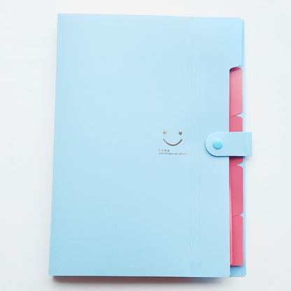 Smile 2pcs File Folder Plastic A4 Document Bags Material Folder Test Roll Holder Storage Bags Accordion Bag - Renee Lane Company