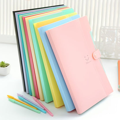 Smile 2pcs File Folder Plastic A4 Document Bags Material Folder Test Roll Holder Storage Bags Accordion Bag - Renee Lane Company