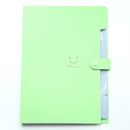 Smile 2pcs File Folder Plastic A4 Document Bags Material Folder Test Roll Holder Storage Bags Accordion Bag - Renee Lane Company