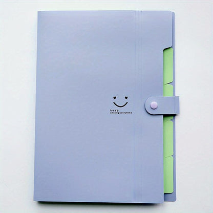 Smile 2pcs File Folder Plastic A4 Document Bags Material Folder Test Roll Holder Storage Bags Accordion Bag - Renee Lane Company