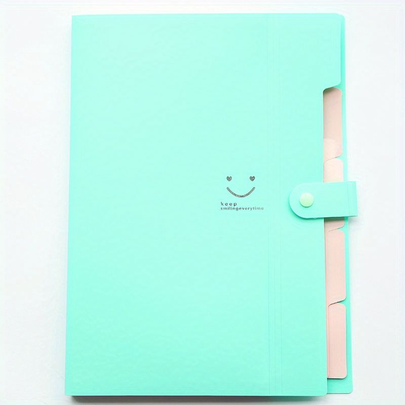 Smile 2pcs File Folder Plastic A4 Document Bags Material Folder Test Roll Holder Storage Bags Accordion Bag - Renee Lane Company