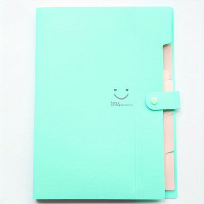 Smile 2pcs File Folder Plastic A4 Document Bags Material Folder Test Roll Holder Storage Bags Accordion Bag - Renee Lane Company
