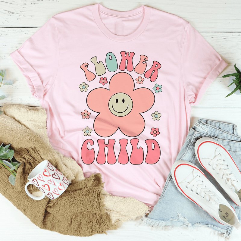 Smiley Flower Child T-Shirt - Renee Lane Company