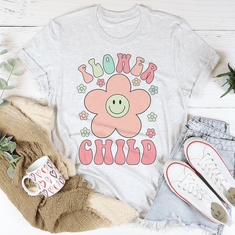 Smiley Flower Child T-Shirt - Renee Lane Company