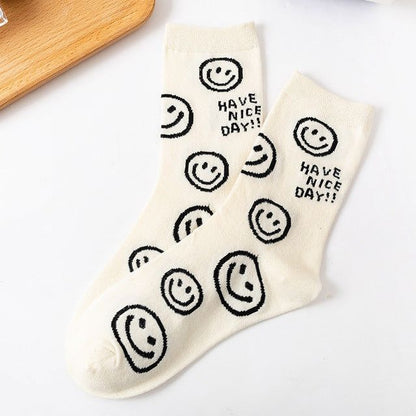 Smiling Face Women's Socks - Renee Lane Company