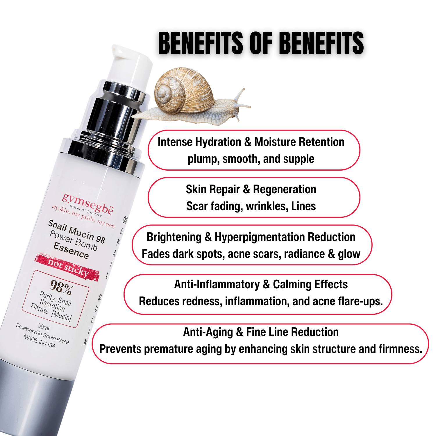 Snail Mucin 98 Power Bomb Essence - Renee Lane Company