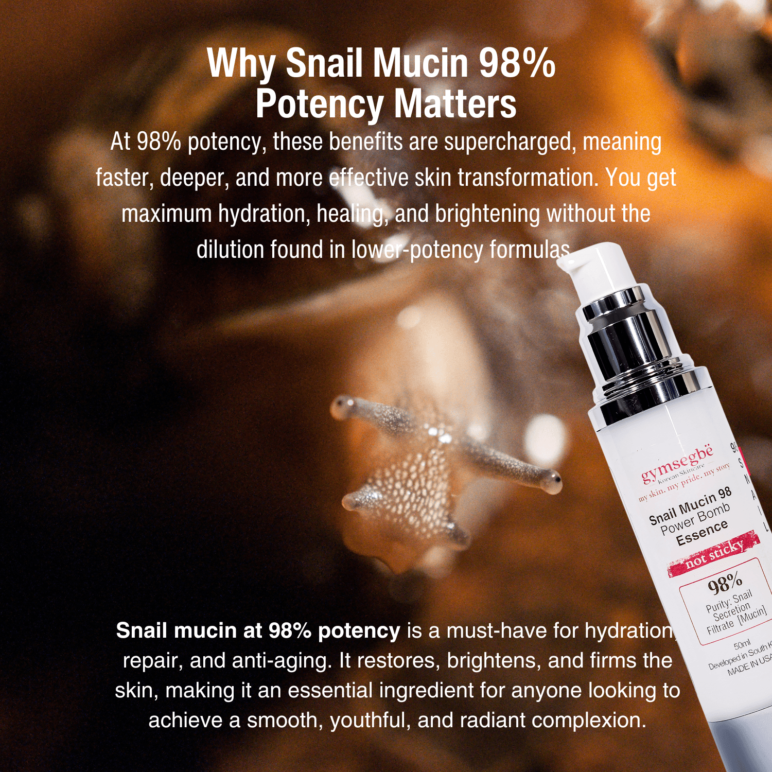 Snail Mucin 98 Power Bomb Essence - Renee Lane Company