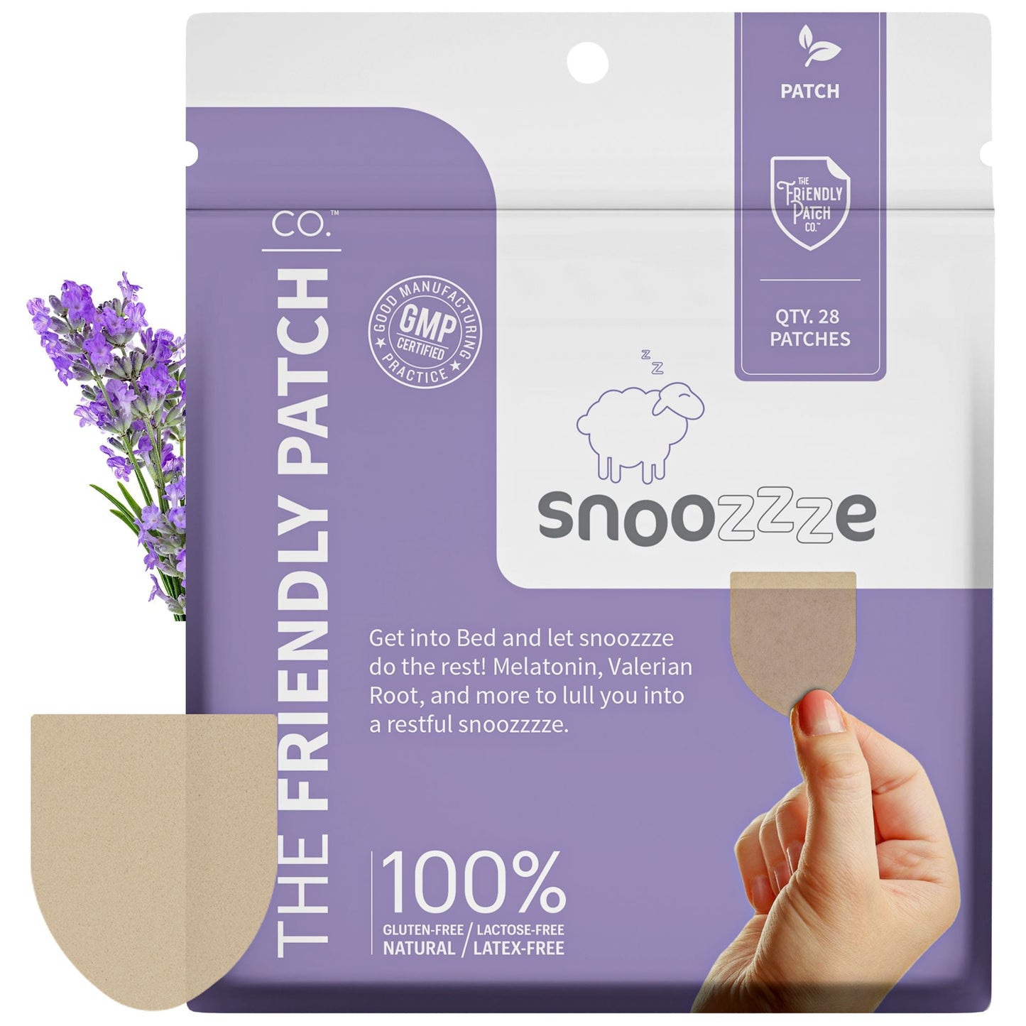 Snooze Sleep Patches: Melatonin, Ashwagandha & Magnesium - 28 Patches - Renee Lane Company
